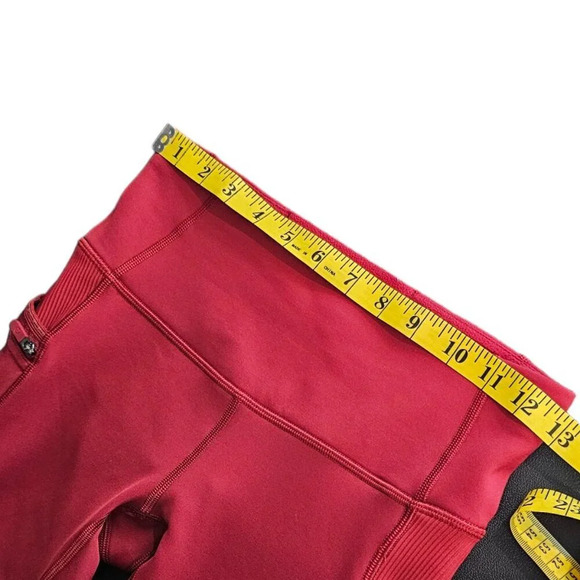 Lululemon Keep The Fleece Tight 28" Dark Sport Red Size 4 Tech Fleece Athleisure - Picture 10 of 12